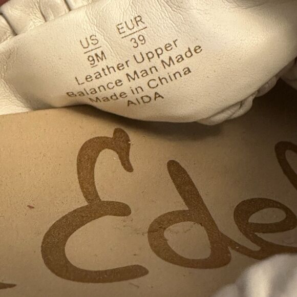 Sam Edelman Aida White Leather slip on sandal criss cross scrunchie Slides 9 M - Picture 4 of 7